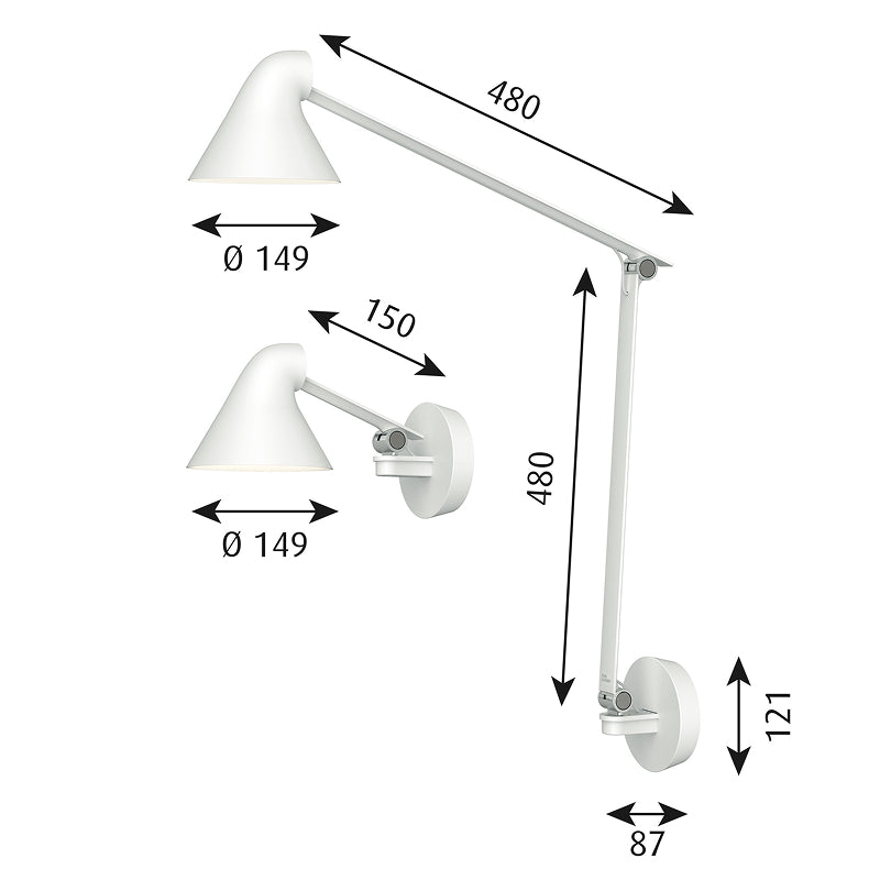 Louis Poulsen（ルイスポールセン）NJP Wall 3000K ホワイト ロング