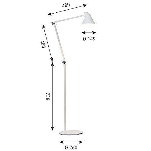 Louis Poulsen（ルイスポールセン）NJP Floor ブラック H1650mm