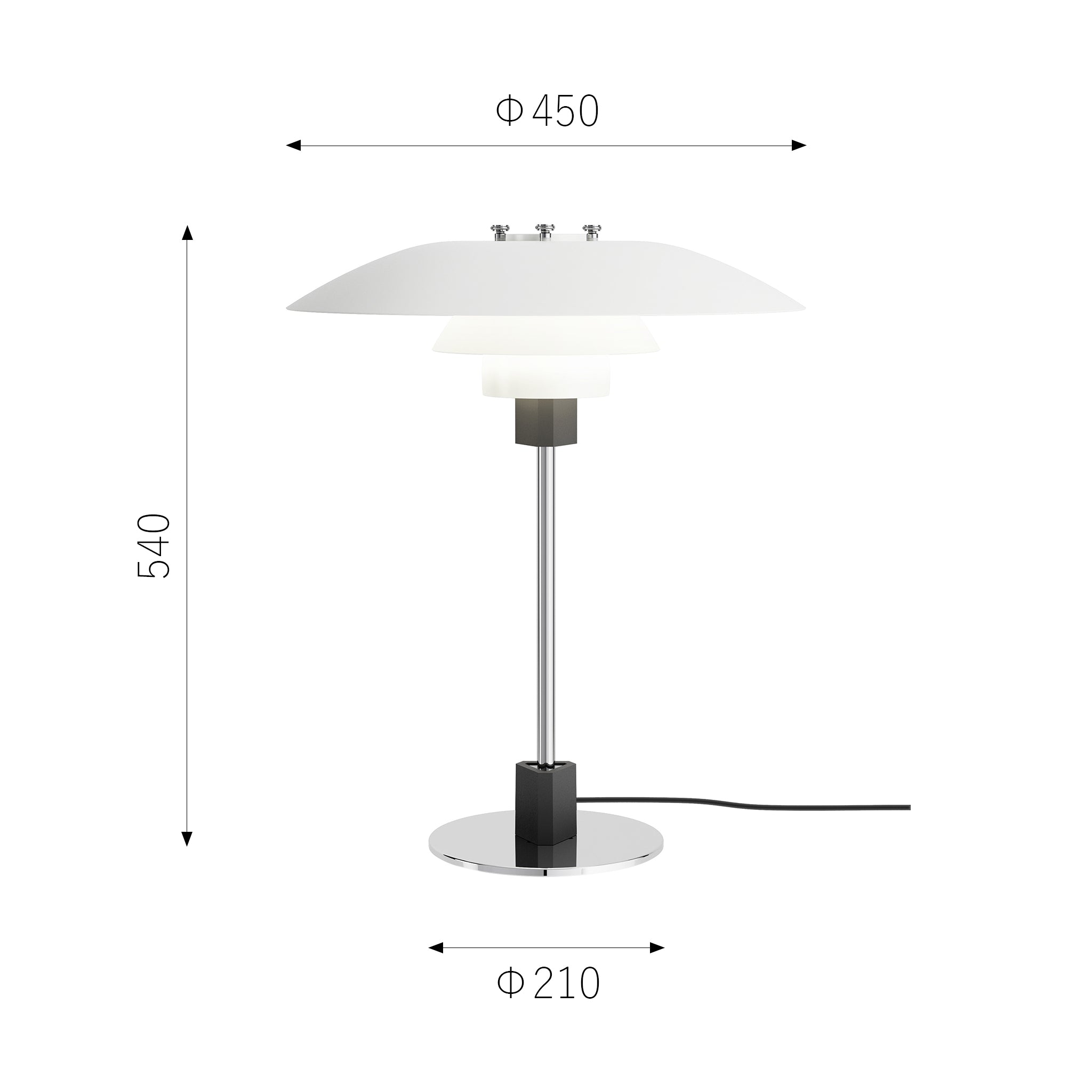 Louis Poulsen（ルイスポールセン）PH4/3 Table ホワイト H540mm