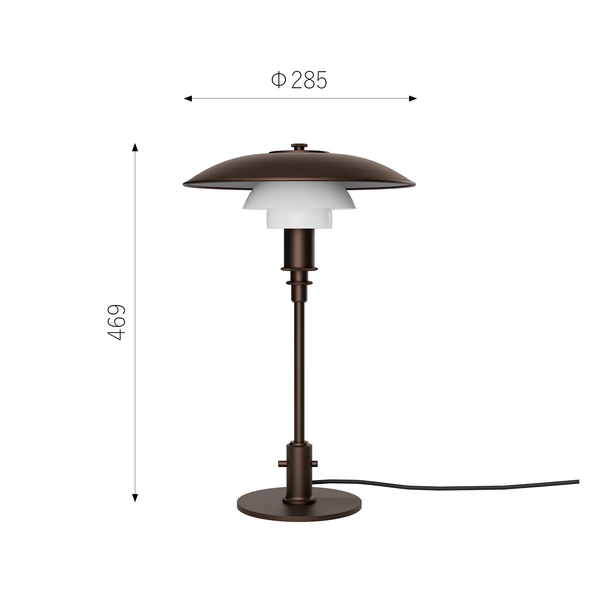 Louis Poulsen ワークショップランプ ブラウン　ルイスポールセン Louis Poulsen（ルイスポールセン）PH 3/2 Aged Brass Opal Table Lamp