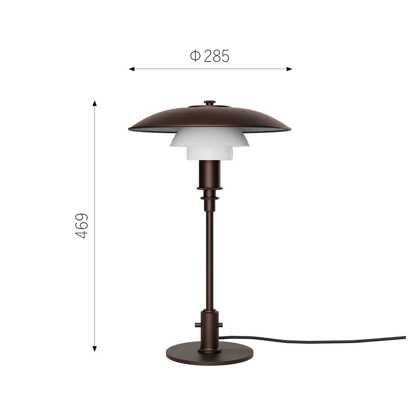 Louis Poulsen（ルイスポールセン）PH 3/2 Aged Brass Opal Table Lamp エイジド・ブラス/乳白ガラス H455mm