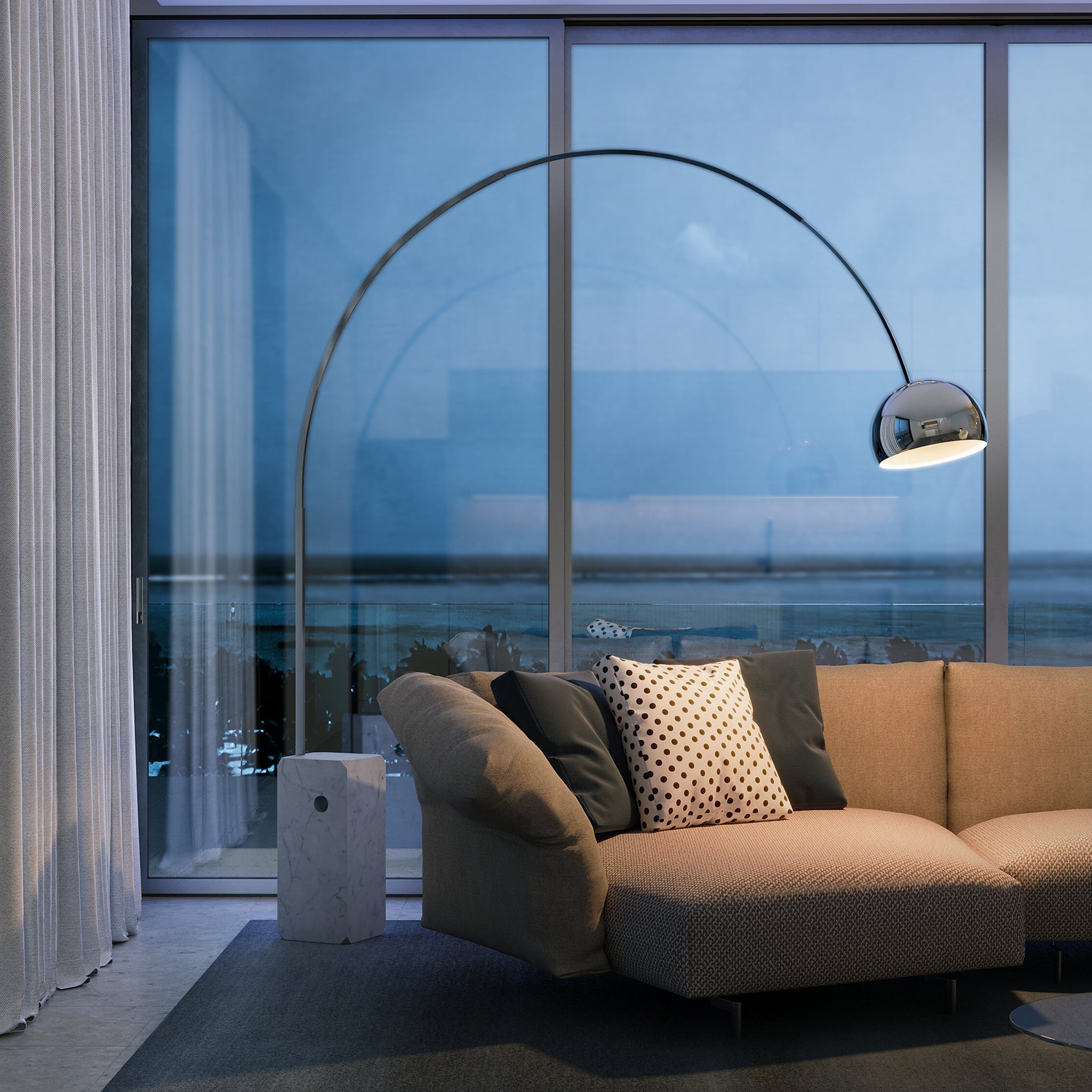 FLOS（フロス）Arco シルバー H2300mm - YAMAGIWA OnlineStore
