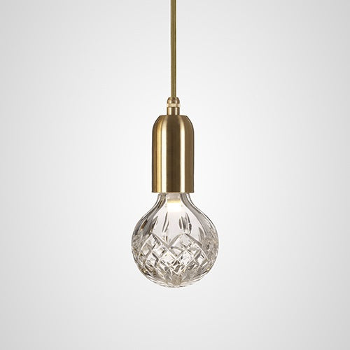 CLEAR CRYSTAL BULB PENDANT クリア/ブラス Φ90mm