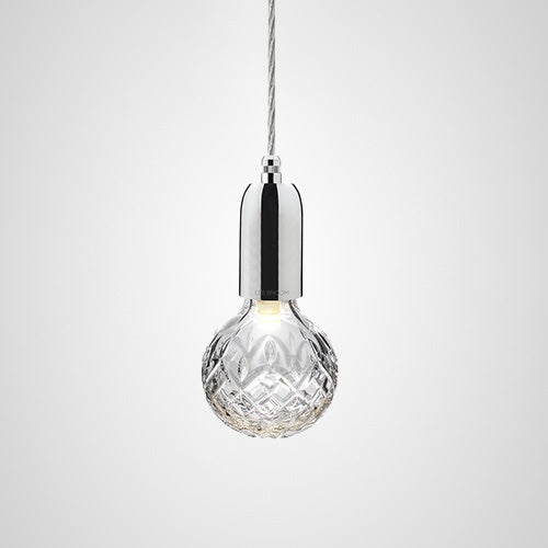 CLEAR CRYSTAL BULB PENDANT クリア/クローム Φ90mm