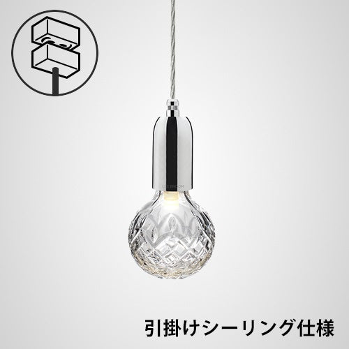 CLEAR CRYSTAL BULB PENDANT クリア/クローム Φ90mm