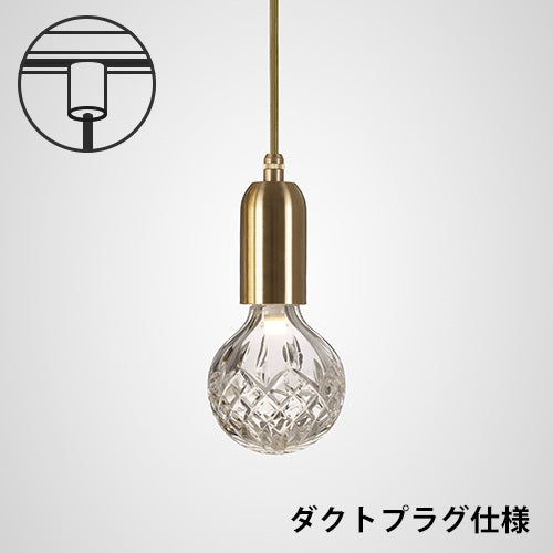 CLEAR CRYSTAL BULB PENDANT クリア/ブラス Φ90mm