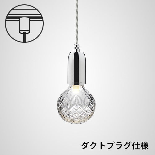 CLEAR CRYSTAL BULB PENDANT クリア/クローム Φ90mm