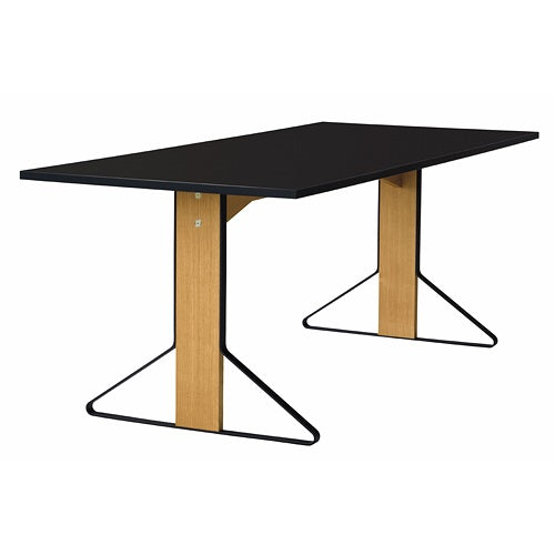 Kaari Table rectangular ナチュラルオーク/ブラックグロッシー W2000mm