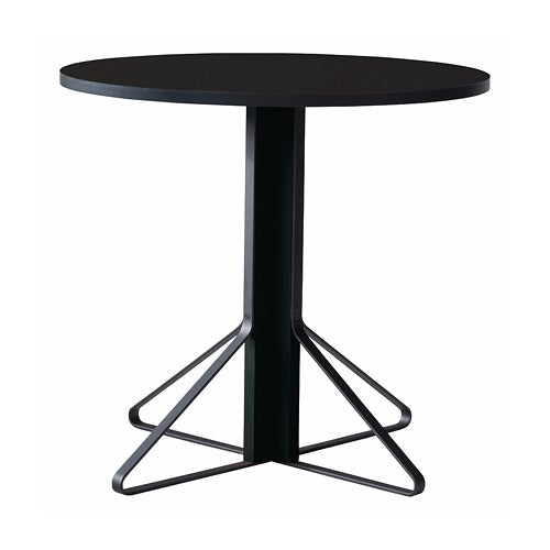 Kaari Table round ブラックステインオーク/ブラックグロッシー Φ800mm