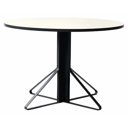 Kaari Table round ブラックステインオーク/ホワイトグロッシー Φ1100mm