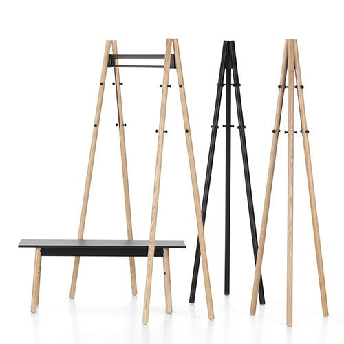 Kiila Coat Stand ナチュラル/ストーンホワイト H1920mm