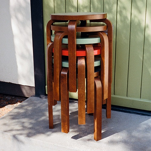 Stool 60 バーチ/ブラックリノリウム H440mm