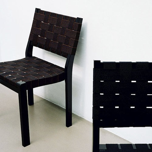 Chair 611 ブラックラッカー/ブラック/ブラウン SH425mm