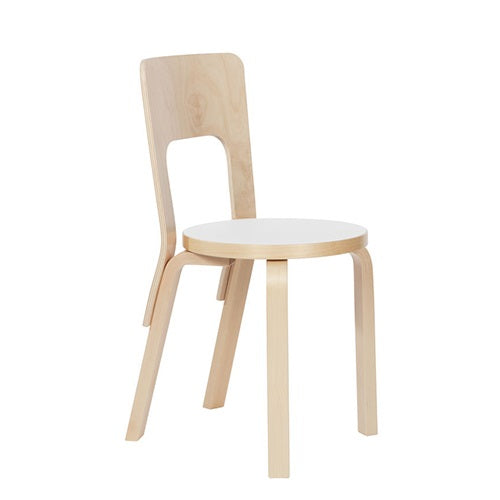 Chair 66 ホワイトラミネート SH440mm