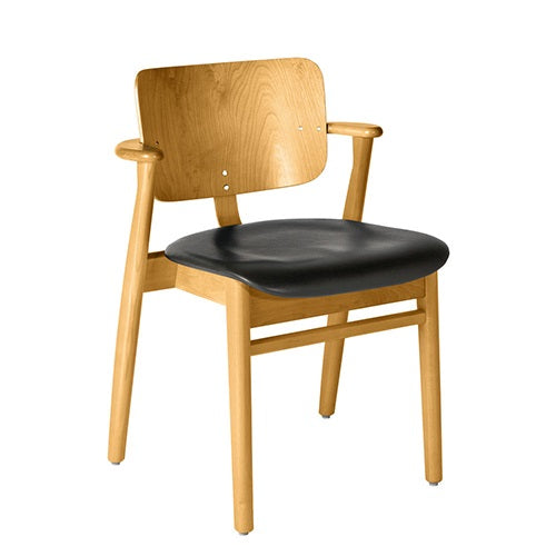 Domus Chair ハニー/革ブラック SH445mm