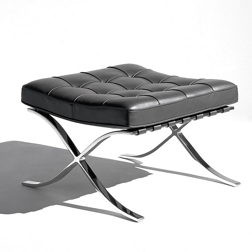 【廃番】Knoll（ノル）「 Barcelona Stool（バルセロナスツール）1929年」ブラック【取寄品】[935251YC/VOBLCK]