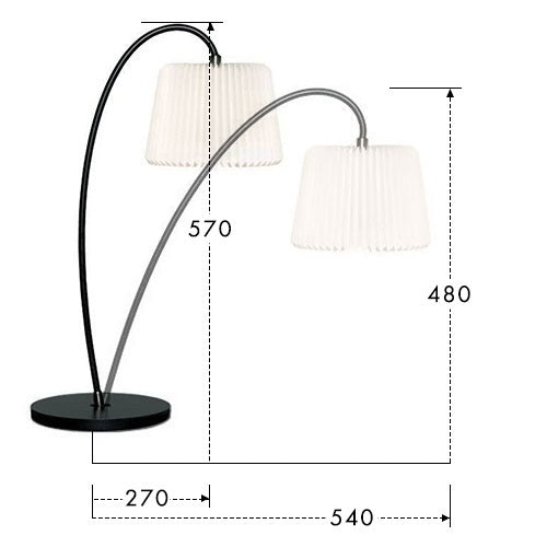 SNOWDROP TABLE Plastic ホワイト H480〜570mm