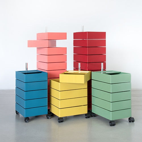 MAGIS 360° container マジス　ボビーワゴン 360°CONTAINER 5 drawers ボルドー/ブラックキャスター H720mm