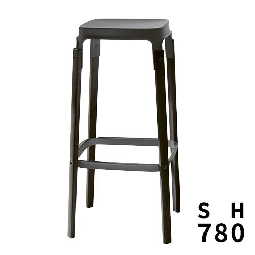 STEELWOOD STOOL ブラック SH780mm