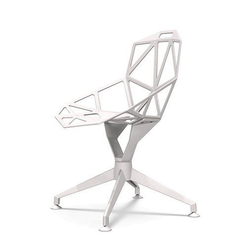 CHAIR_ONE_4STAR 座面回転式 ホワイト  SH450mm