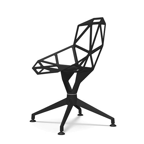 CHAIR_ONE_4STAR 座面回転式 ブラック　 SH450mm