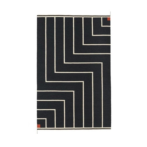 VIBEKE KLINT RUG VK-1   1.6×2.5m ブラック × ホワイト ブラック/ホワイト 約W1600mm