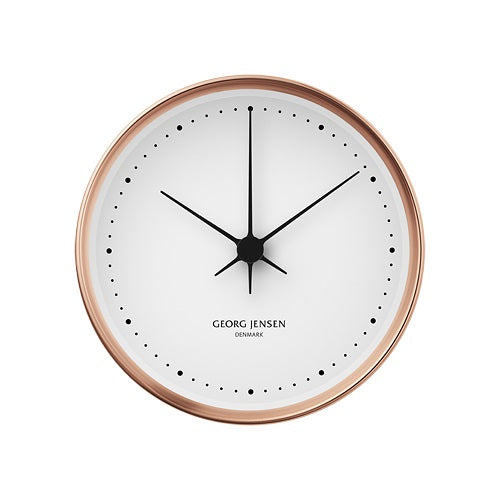 【廃番】Georg Jensen （ ジョージ ジェンセン ）「 KOPPEL WALL CLOCK（コッペル・ウォールクロック） φ100 」銅フレーム/ホワイトダイヤル