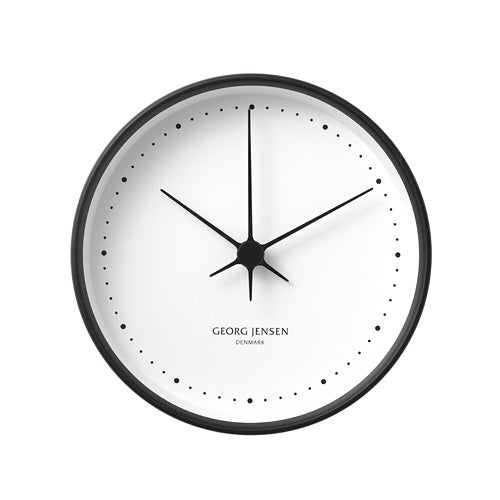 【廃番】Georg Jensen （ ジョージ ジェンセン ）「 KOPPEL WALL CLOCK（コッペル・ウォールクロック） φ100 」ブラックフレーム/ホワイトダイヤル