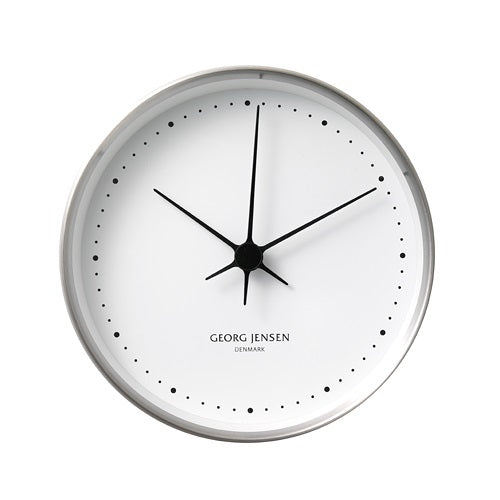 【廃番】Georg Jensen （ ジョージ ジェンセン ）「 KOPPEL WALL CLOCK（コッペル・ウォールクロック） φ150 」ステンレスフレーム/ホワイトダイヤル