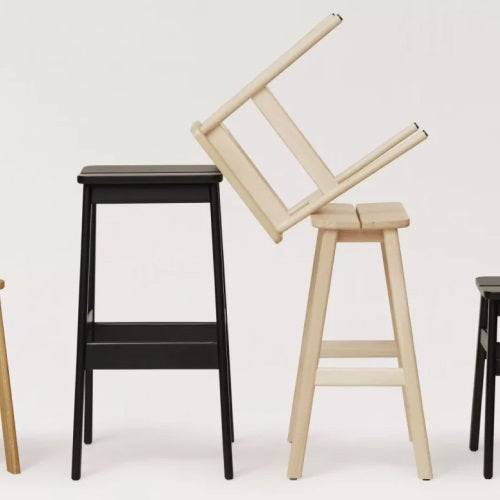 Angle Standard Stool ビーチ H460mm