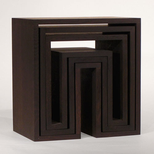 SHOJI - Nesting Tables 3個セット オーク/ダークブラウン W420mm