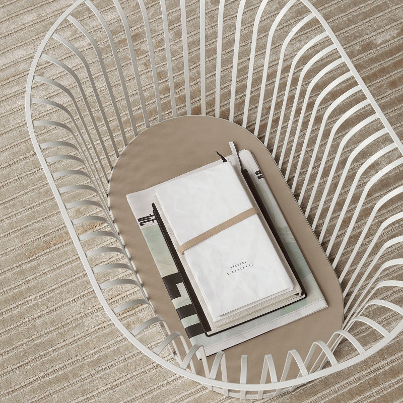 Ribbon Basket アイボリー H303mm