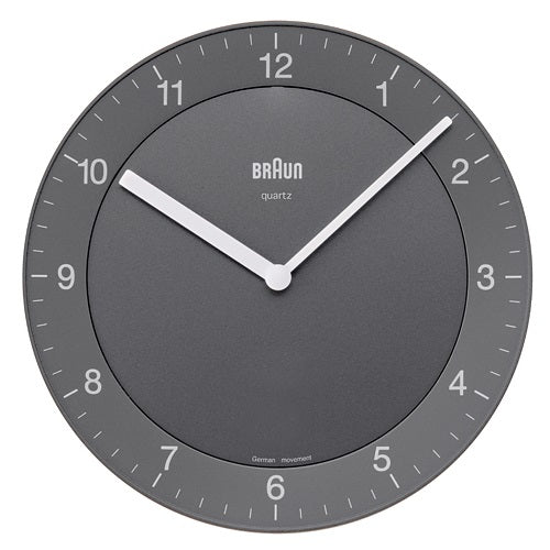 【廃番】BRAUN （ ブラウン ）「 Wall Clock （ウォールクロック） BNC006」グレー[996BNC006GYGY-NRC]