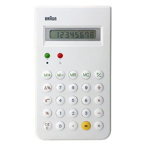 【廃番】BRAUN （ ブラウン ）「 Calculator （ 電卓 ） BNE001 」ホワイト[996BNE001WH]