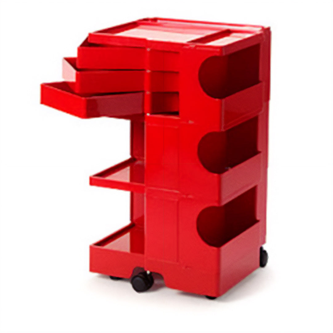 BOBY WAGON 3段3トレイ レッド H740mm - YAMAGIWA OnlineStore