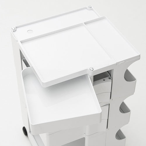 BOBY WAGON 3段5トレイ ホワイト H740mm - YAMAGIWA OnlineStore