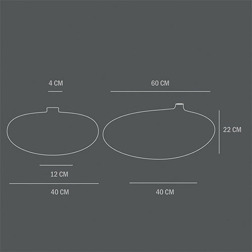 Submarine Vase Fat ダークグレー H220mm