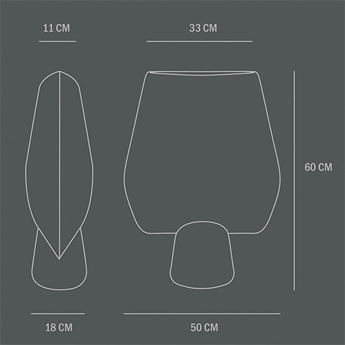 Sphere Vase Square Hexa ブラック H600mm