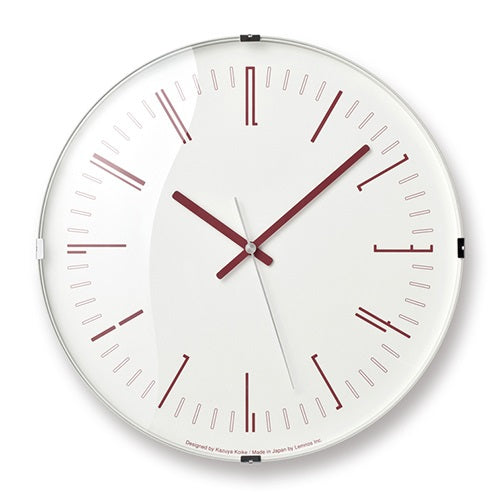 【廃番】Lemnos（レムノス）掛時計 Draw wall clock（ドロー ウォール クロック） レッド