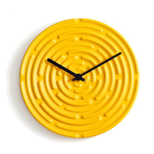 Minos wall clock フリージアイエロー / ダークグリーン Φ420mm
