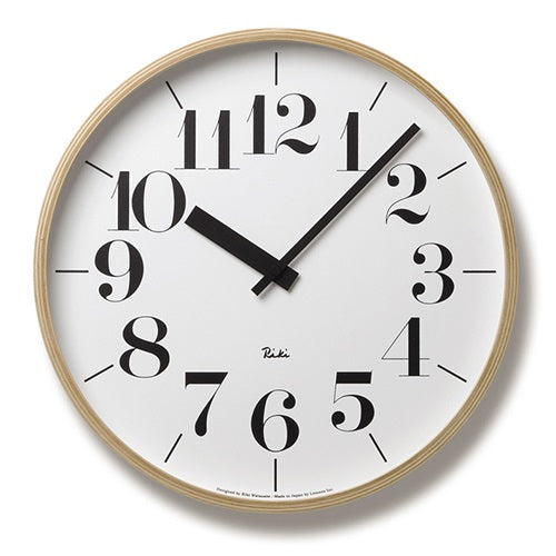 RIKI CLOCK 太字 プライウッド Φ354mm