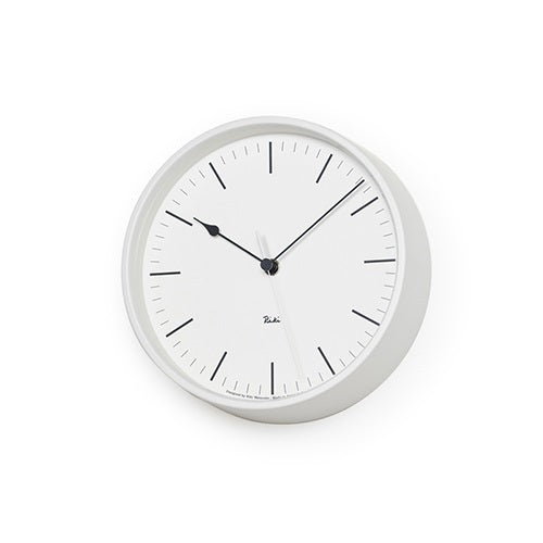 RIKI STEEL CLOCK ライン指標 ホワイト Φ204mm