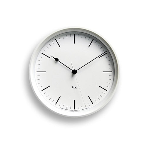 RIKI STEEL CLOCK ライン指標 ホワイト Φ204mm