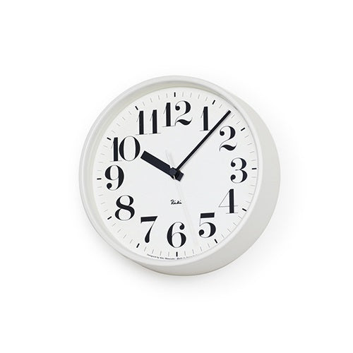 RIKI STEEL CLOCK 数字指標 ホワイト Φ204mm