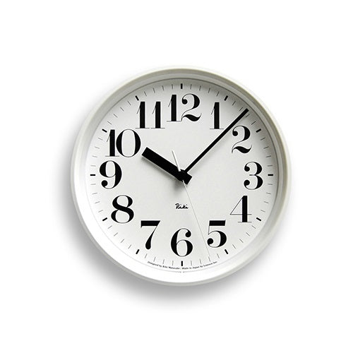 RIKI STEEL CLOCK 数字指標 ホワイト Φ204mm