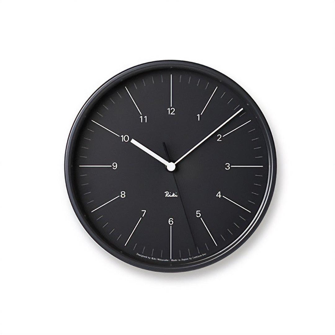 RIKI STEEL CLOCK ブラック Φ204mm - YAMAGIWA OnlineStore