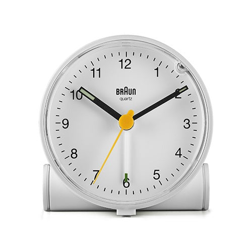 【廃番】BRAUN（ブラウン）置時計 Classic Analog Alarm Clock BC01W 69mm ホワイト