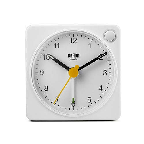 【廃番】BRAUN（ブラウン）置時計 Analog Alarm Clock BC02XW 57mm ホワイト