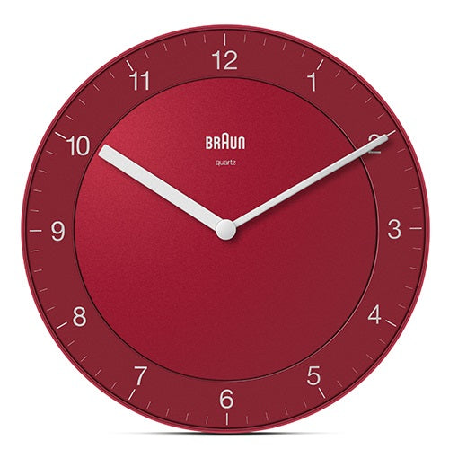 【廃番】BRAUN（ブラウン）掛時計 Wall Clock BC06R 200mm レッド