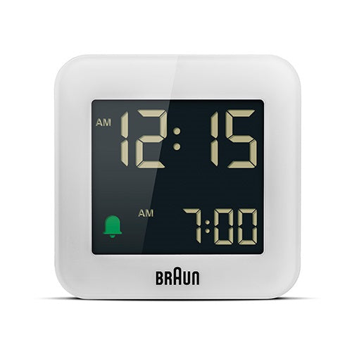 【廃番】BRAUN（ブラウン）置時計 Digital Alarm Clock BC08W 57.5mm ホワイト